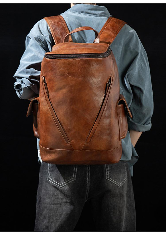 本革大容量リュック ファッション牛革バックパック リュック・バック