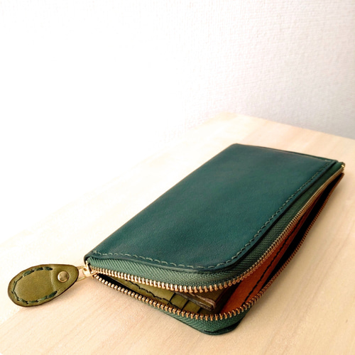 限定商品 財布 今年緑/グリーン系人気色 希少ラムスキン本革 限定商品 財布 今年緑/グリーン系人気色 希少ラムスキン本革