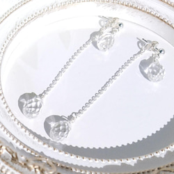 クリスタルの一粒ネックレス   ドロップ型クリスタル AAA  ブリオレットカットのネックレス。大人のピアス Ⅶとお揃い 9枚目の画像