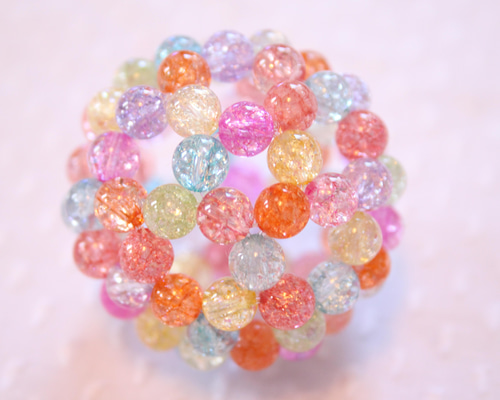 みっちゃん様＊ブラックマザオパ×クリスタル手裏剣フラワーとピンク