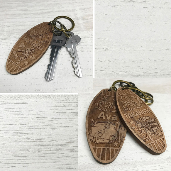 名入れ無料 Motel keyring レーザー加工 2枚目の画像