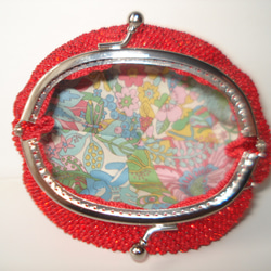 Beaded Purse --Shiny Red-- 4枚目の画像