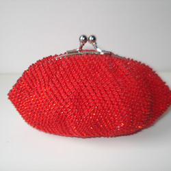 Beaded Purse --Shiny Red-- 1枚目の画像