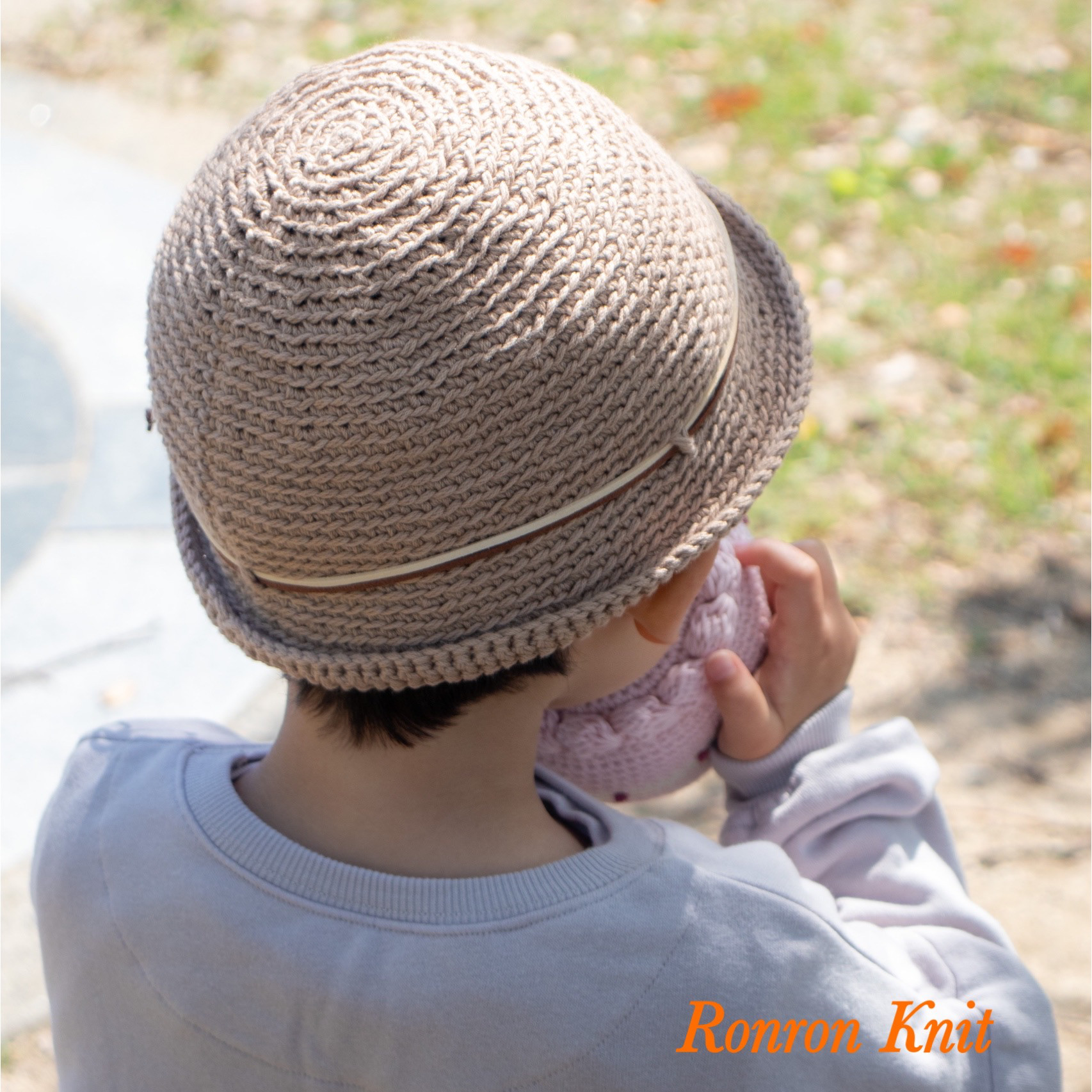 どんぐり帽子 激しい コットン100%の麦わら帽子風 