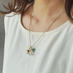 acorn ＆ stone  charm necklace    淡水パール ネックレス 4枚目の画像