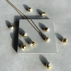 acorn ＆ stone  charm necklace    淡水パール ネックレス 13枚目の画像