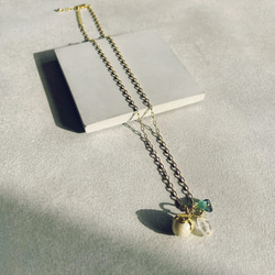 acorn ＆ stone  charm necklace    淡水パール ネックレス 15枚目の画像