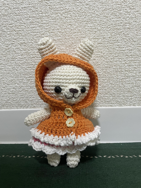 【送料無料】癒しのあみぐるみ　うさぎちゃん　ハンドメイド 3枚目の画像