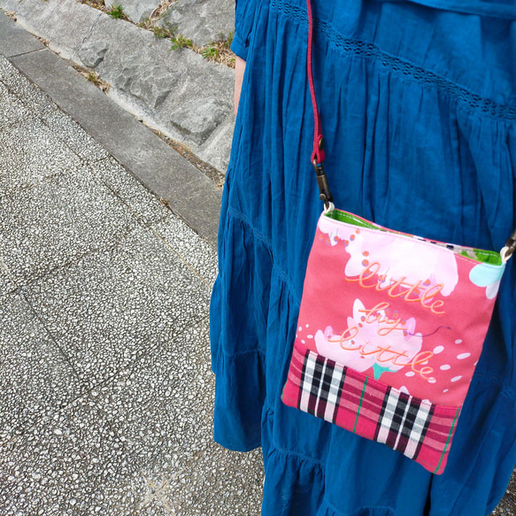 【限定販売　コード肩紐】新しい季節に気分があがるピンクのsoyokaze　スマホケース　気分が上がるカラーを持ち歩こう 7枚目の画像