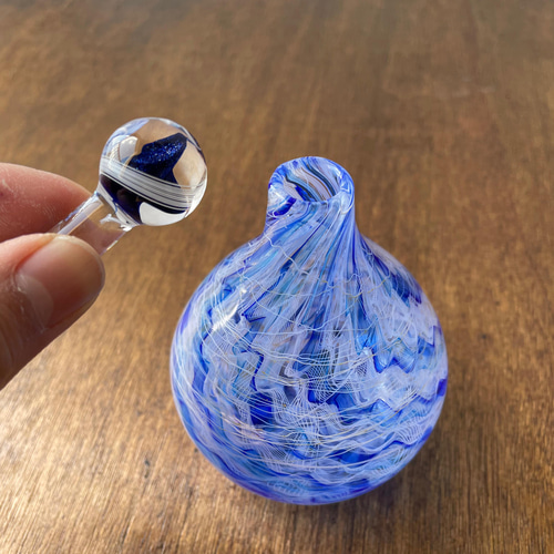 ガラスボトル レースガラス 流麗 一輪挿し・花瓶・花器 NOBE