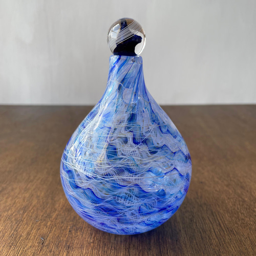 ガラスボトル レースガラス 流麗 一輪挿し・花瓶・花器 NOBE GLASS