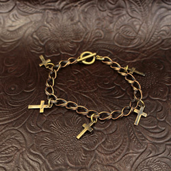 黃銅十字手鍊 | 古董 | 十字 | 哥德式 | 時尚 | 酷 第5張的照片