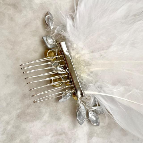 gaie フェザーボンネヘッドドレス ヘッドドレス（ウェディング