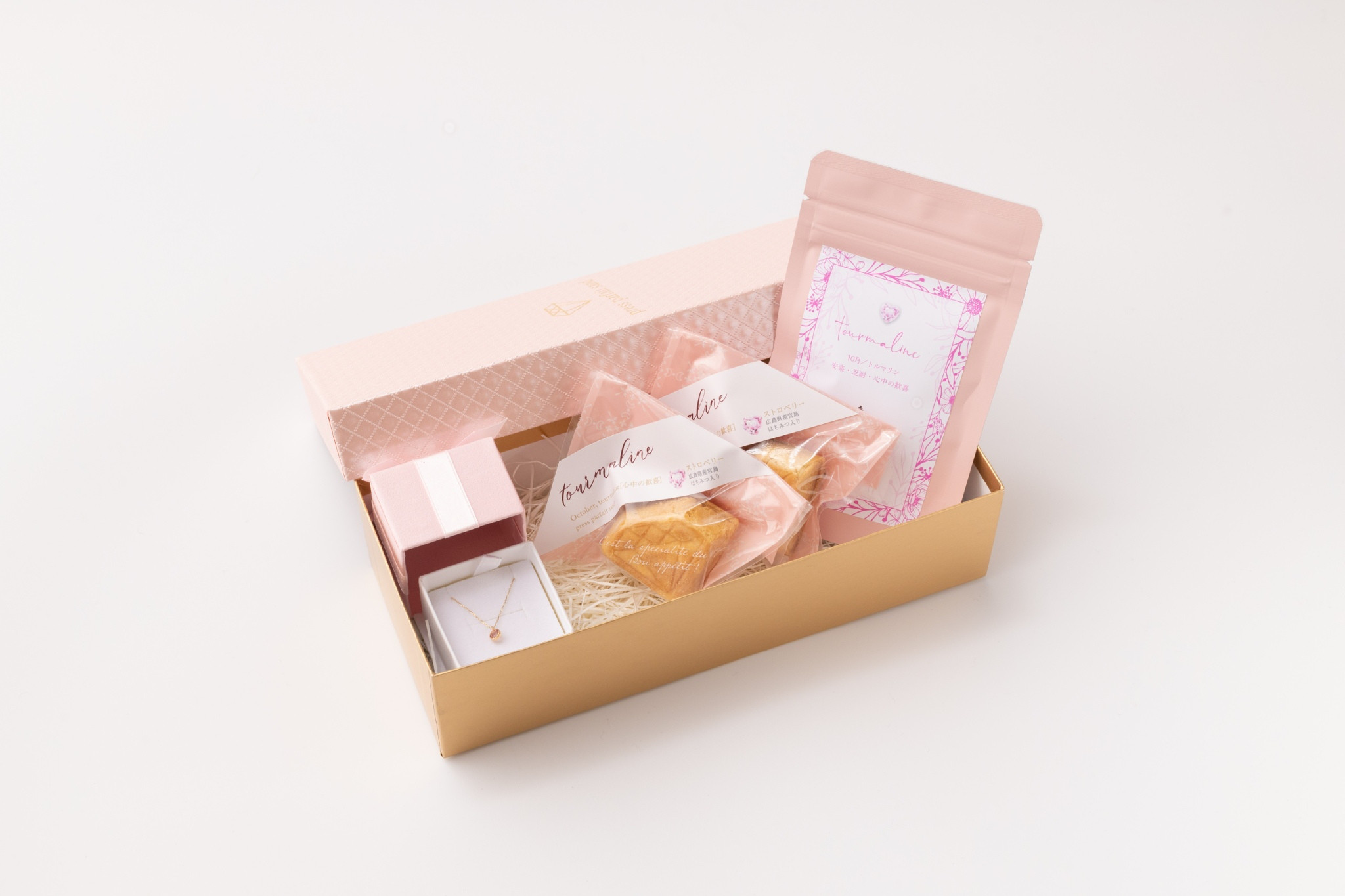【誕生日・記念日のお祝い】10月 ネックレス・プレスパフェサンド・紅茶セット
