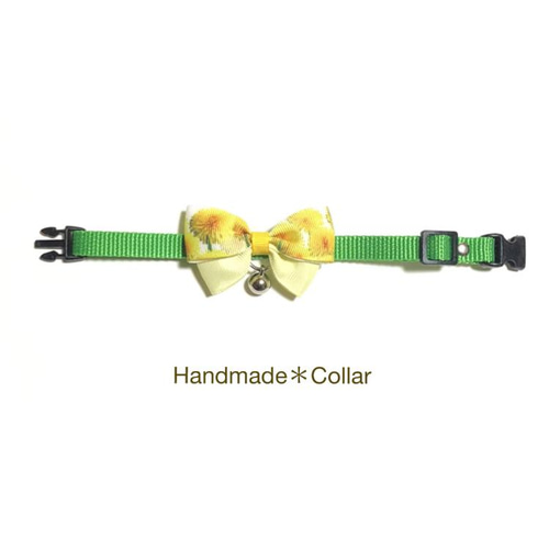 花言葉は『幸せ』♪ タンポポの首輪 猫ちゃん ワンちゃん 春色 リード  