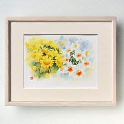 夏より眩しい】水彩原画 F5サイズ 一点物 額付き 豪華プレゼント付き