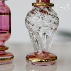 Creema限定！春色セット［ミニサイズ］エジプトガラス香水瓶 パフュームボトル アロマオイル 3本セット 6枚目の画像