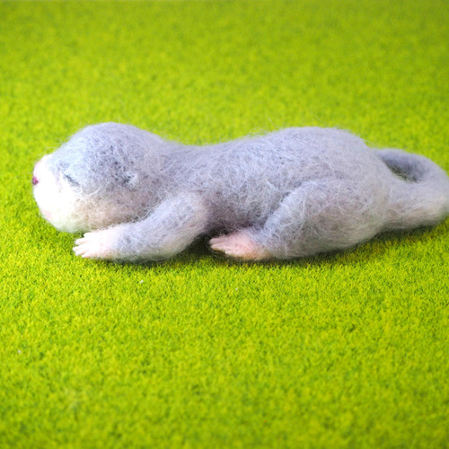 羊毛フェルト　コツメカワウソ 楽天市場】フェルト羊毛でつくる どうぶつとおやつのマスコット