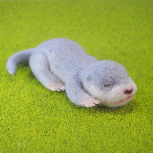 羊毛フェルト カワウソ めろこちゃん ハンドメイド