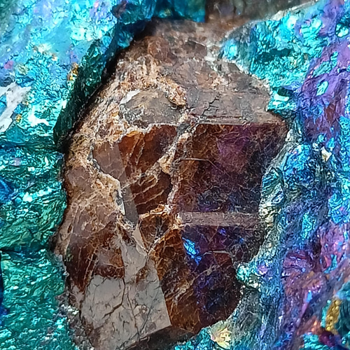 キャルコパイライト Chalcopyrite & ガーネット 原石 天然石 440g