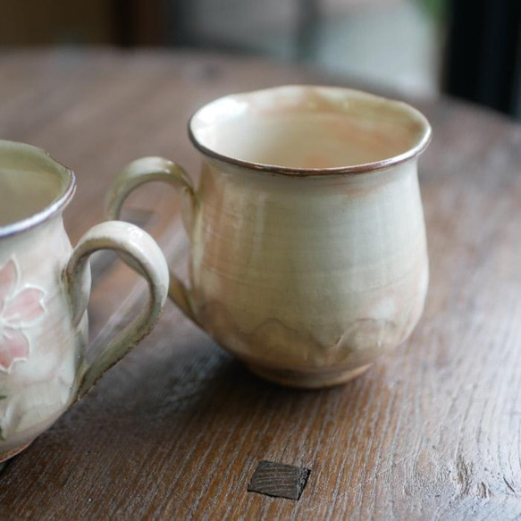 櫻花杯（白癢和金）陶器京燒 第4張的照片