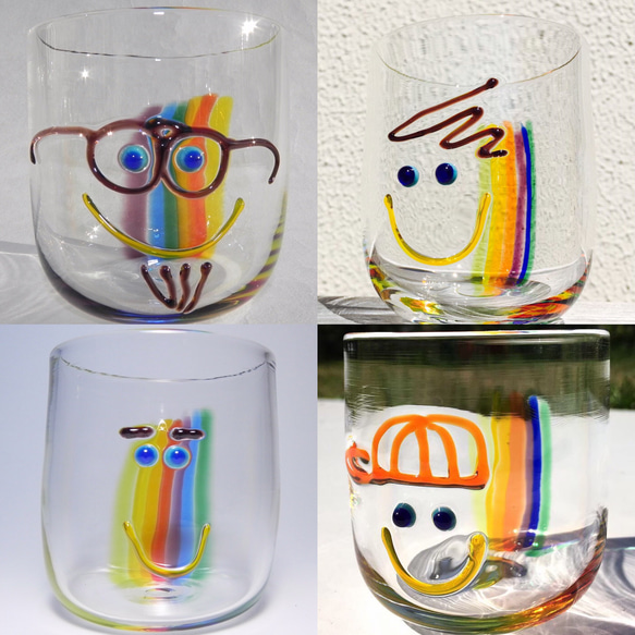 ⭐︎虹色 メガネ Boy Smile Glass 8枚目の画像