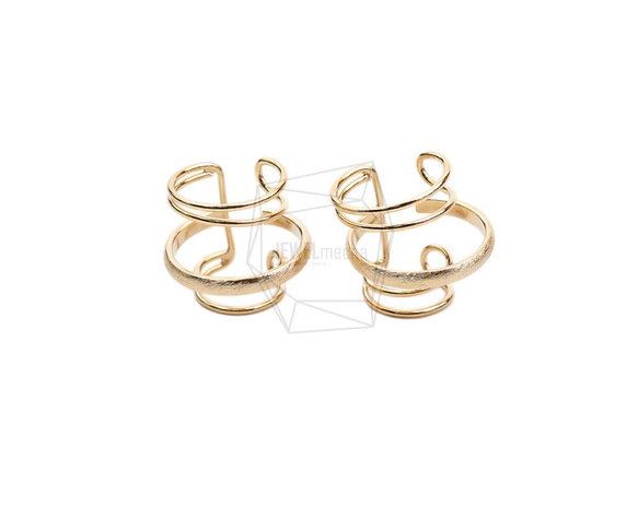 ERG-2010-G【2個入り】ラウンドイヤーカフ/Round Earcuffs Earrings 1枚目の画像