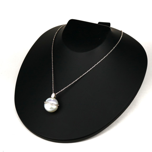 Pt・大粒南洋パール/ダイヤモンドネックレス/YS0234 Pt・大粒南洋パール/ダイヤモンドネックレス/YS0234