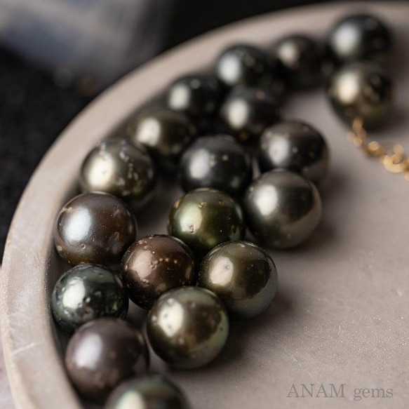 10粒】黒蝶真珠（南洋真珠） ルース エクボ有り☆ANAM gems