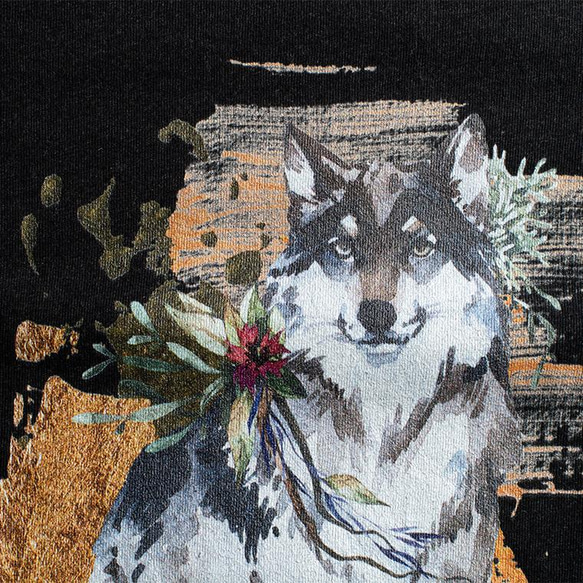 ユニセックスTシャツ【Wolf】メンズ・レディース対応 動物 アニマル ブラックヘザー 3枚目の画像