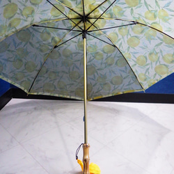 【2022期間限定サマーセール開催】手作り日傘　美しき 嘘のかたさに青檸檬【限定品】 9枚目の画像