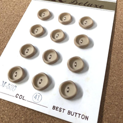 【SALE】 ボタン シート レトロ シートボタン 1シート 15mm 12個入り 昭和レトロ  ab-118 2枚目の画像