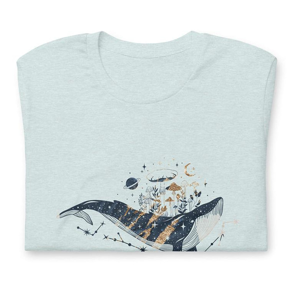 ユニセックスTシャツ【Gold Painted Whale/黄金のクジラ】メンズ・レディース対応 動物 アニマル 10枚目の画像