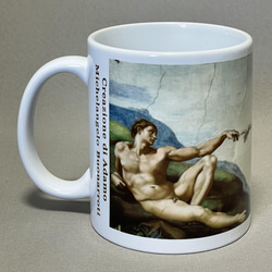 ミケランジェロ　アダムの創造　マグカップ 1枚目の画像