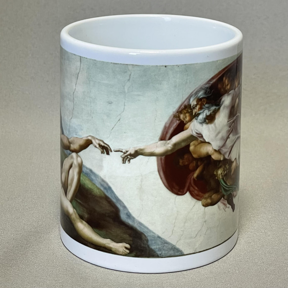 ミケランジェロ　アダムの創造　マグカップ 2枚目の画像