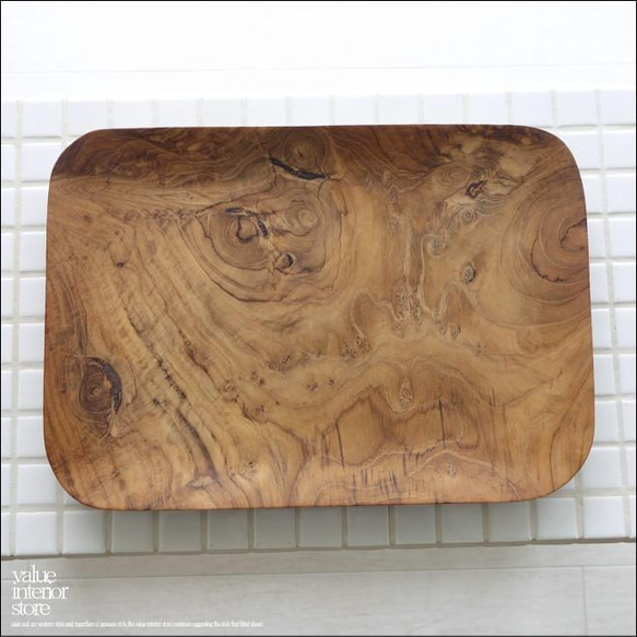 チーク無垢材 オーバルプレート31cm 木皿 中皿 木のお皿 ウッドディッシュ お皿 和食器 木製食器 ナチュラル 7枚目の画像