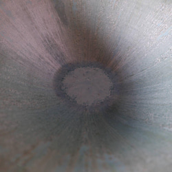 【SALE】珊瑚土テーブル火鉢青結晶あられ１(鉢のみ） 3枚目の画像