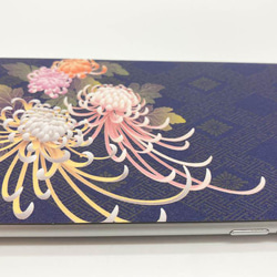 スマホ用　日本画オリジナルステッカー　大輪菊花　各機種対応　UVラミネート加工 1枚目の画像