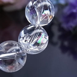 虹入り アイリスクォーツ レインボー 水晶ブレスレット キラキラ 七色