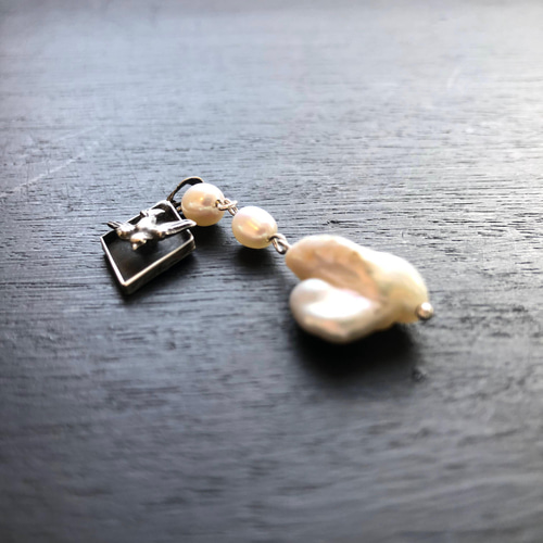 silver925チェーンネックレス ヴィンテージチャーム 星&鳥 ネックレス  