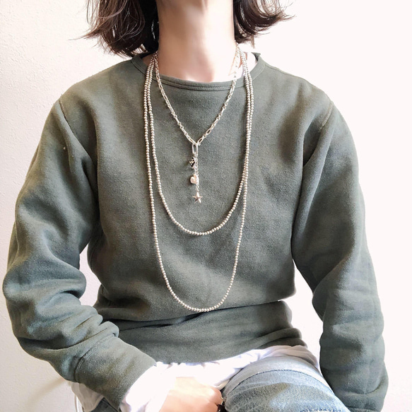 silver925チェーンネックレス ヴィンテージチャーム 星&鳥 ネックレス  