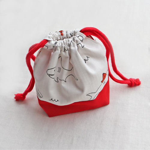 お着替え袋&コップ袋ハンドメイド 楽天市場】作り図 巾着3点 切替デザイン 体操着・お弁当・コップ袋