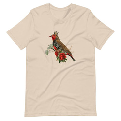 ユニセックスTシャツ【Red Crown Bird/戴冠紅鳥】メンズ・レディース対応 動物 アニマル 1枚目の画像