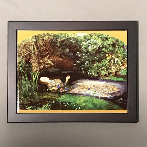 ミレイ オフィーリア フォトタイル木製フレーム付き 絵画 chaya