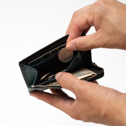 L字ミニファスナー財布 イタリア植物タンニンなめし革・プエブロ 4枚目の画像