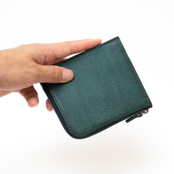 L字ミニファスナー財布 イタリア植物タンニンなめし革・プエブロ 3枚目の画像