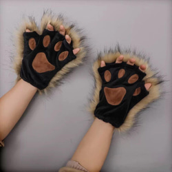 【 送禮熱銷 】貓爪半指手套 | 有趣可愛保暖 狗 兔 熊 獸爪獸裝 第2張的照片