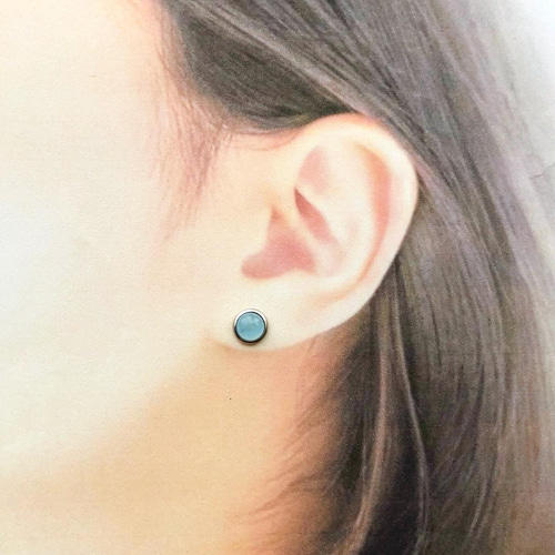 ナミビア産アクアマリン『天使の石』＊6mm＊サージカルステンレスの