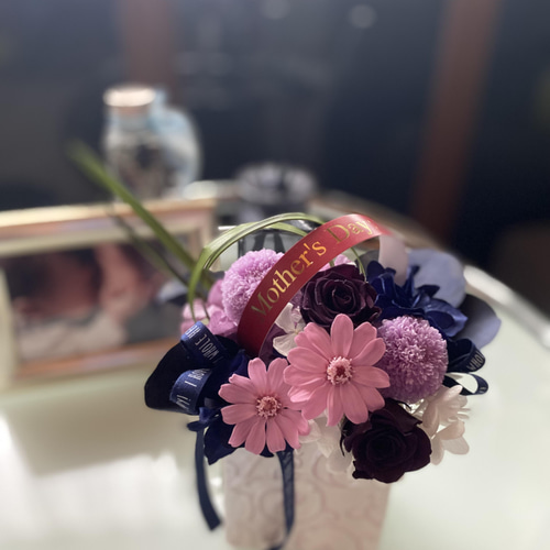 Mother's Day＊プリザーブドフラワー squareアレンジメント 母の日