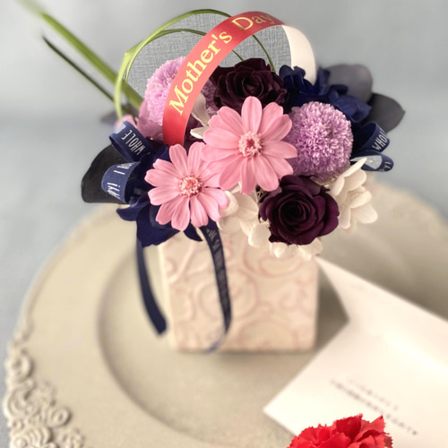 Mother's Day＊プリザーブドフラワー squareアレンジメント 母の日